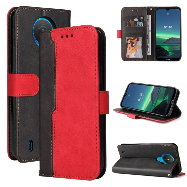 For Nokia 1.4 Business Stitching-Color Horizontal Flip PU Leather Case with Holder & Card Slots & Photo Frame