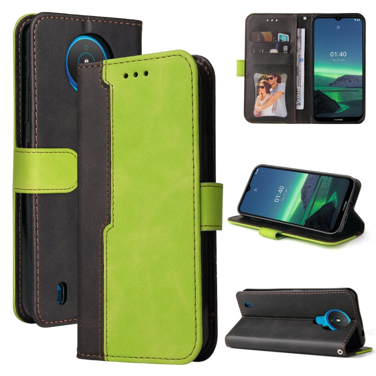 For Nokia 1.4 Business Stitching-Color Horizontal Flip PU Leather Case with Holder & Card Slots & Photo Frame
