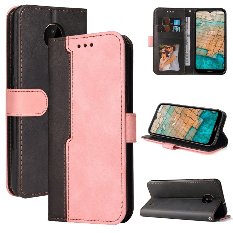For Nokia C10 / C20 Business Stitching-Color Horizontal Flip PU Leather Case with Holder & Card Slots & Photo Frame