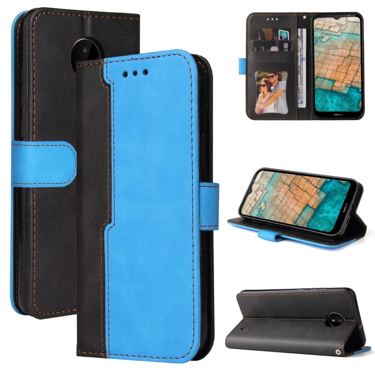 For Nokia C10 / C20 Business Stitching-Color Horizontal Flip PU Leather Case with Holder & Card Slots & Photo Frame