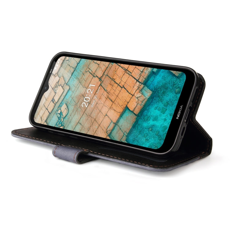 For Nokia C10 / C20 Business Stitching-Color Horizontal Flip PU Leather Case with Holder & Card Slots & Photo Frame