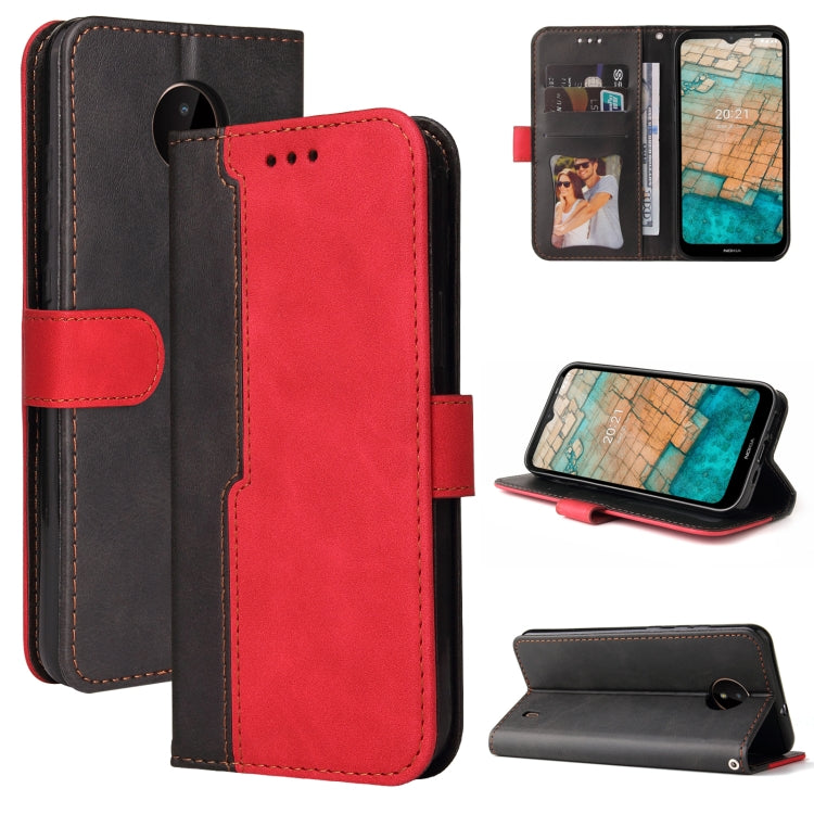 For Nokia C10 / C20 Business Stitching-Color Horizontal Flip PU Leather Case with Holder & Card Slots & Photo Frame