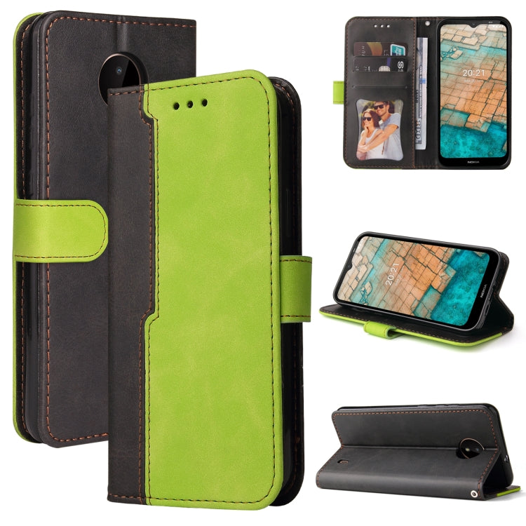 For Nokia C10 / C20 Business Stitching-Color Horizontal Flip PU Leather Case with Holder & Card Slots & Photo Frame