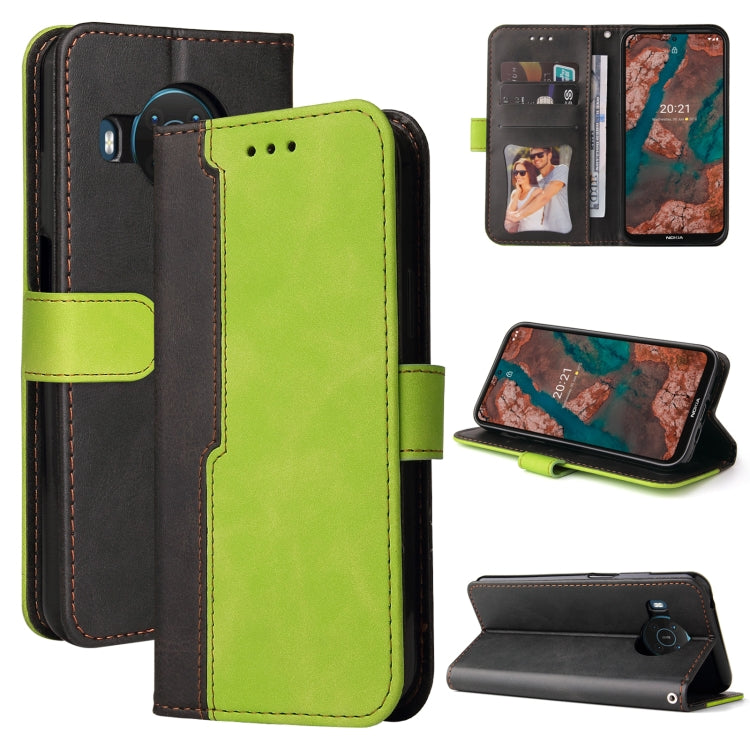 For Nokia X10 / X20 Business Stitching-Color Horizontal Flip PU Leather Case with Holder & Card Slots & Photo Frame