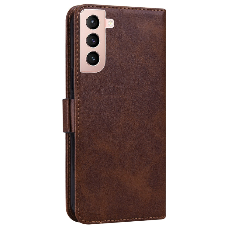 For Samsung Galaxy S21 5G Embossed Cat Butterflies Pattern Horizontal Flip Leather Case with Card Slot & Holder & Wallet