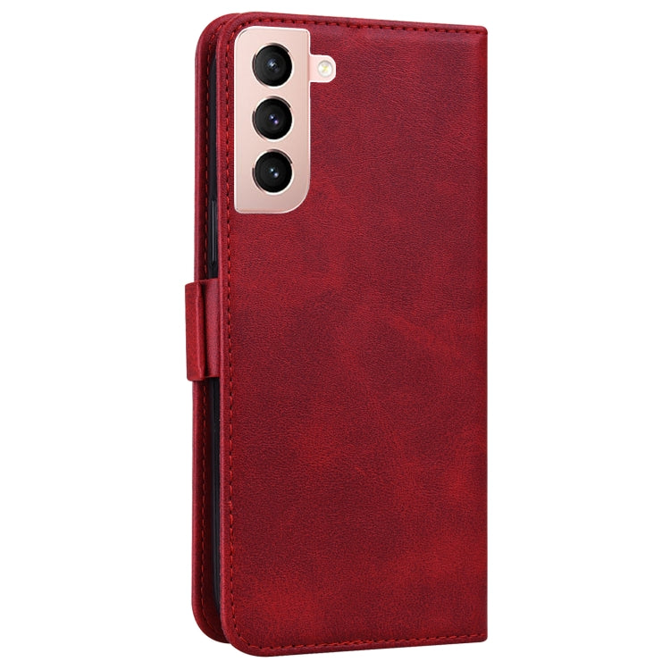 For Samsung Galaxy S21+ 5G Embossed Cat Butterflies Pattern Horizontal Flip Leather Case with Card Slot & Holder & Wallet