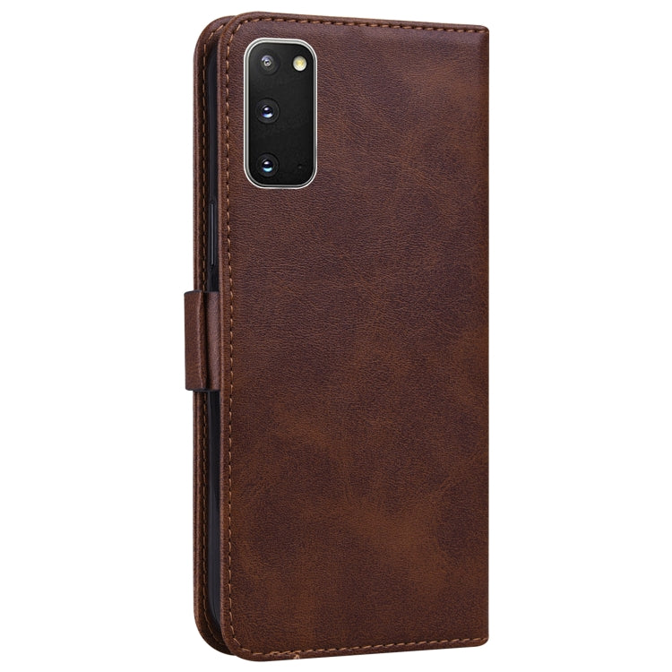 For Samsung Galaxy S20 Embossed Cat Butterflies Pattern Horizontal Flip Leather Case with Card Slot & Holder & Wallet