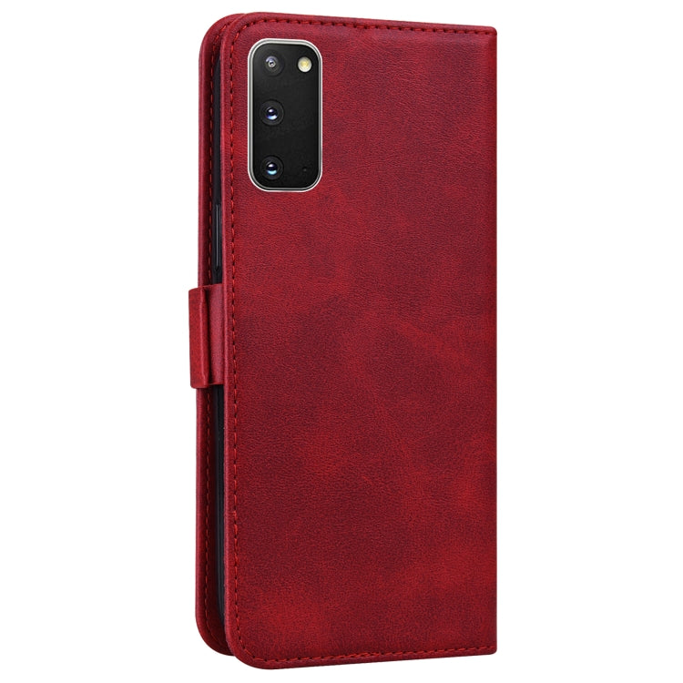 For Samsung Galaxy S20+ Embossed Cat Butterflies Pattern Horizontal Flip Leather Case with Card Slot & Holder & Wallet