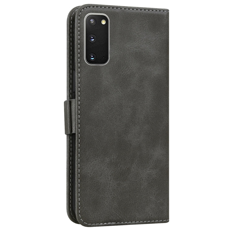 For Samsung Galaxy S20+ Embossed Cat Butterflies Pattern Horizontal Flip Leather Case with Card Slot & Holder & Wallet