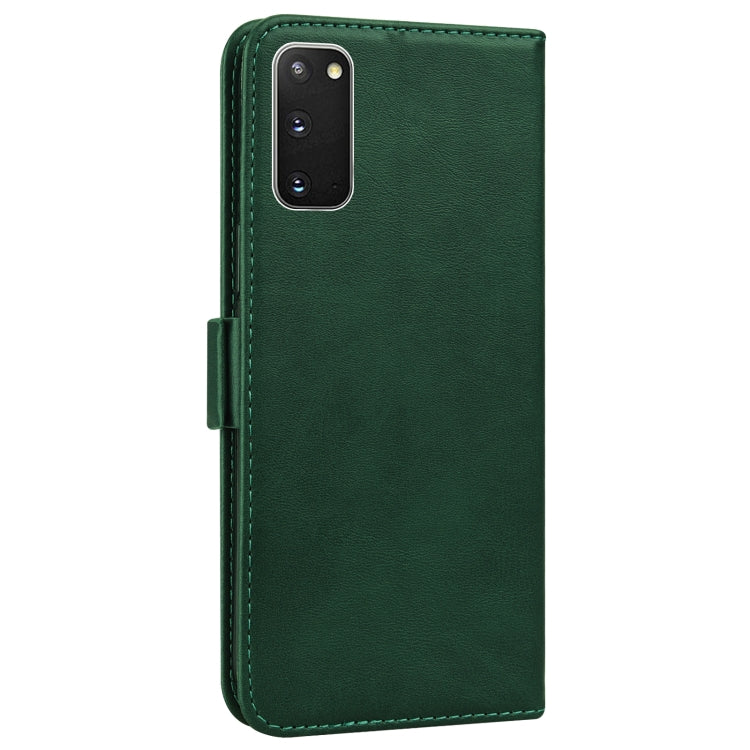 For Samsung Galaxy S20+ Embossed Cat Butterflies Pattern Horizontal Flip Leather Case with Card Slot & Holder & Wallet