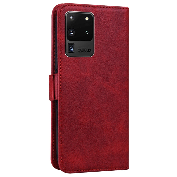 For Samsung Galaxy S20 Ultra Embossed Cat Butterflies Pattern Horizontal Flip Leather Case with Card Slot & Holder & Wallet