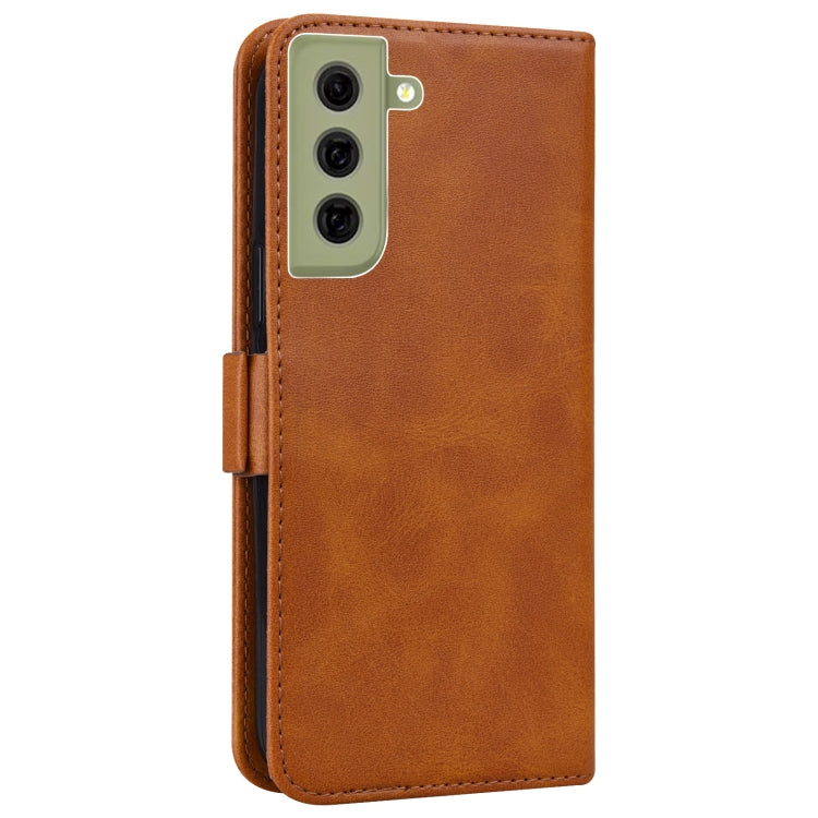 For Samsung Galaxy S21 FE 5G Embossed Cat Butterflies Pattern Horizontal Flip Leather Case with Card Slot & Holder & Wallet