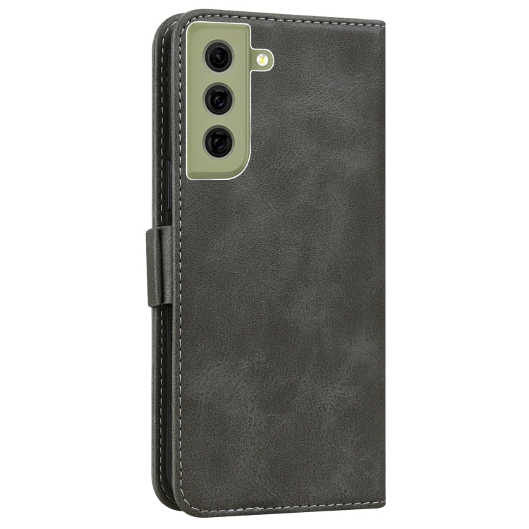 For Samsung Galaxy S21 FE 5G Embossed Cat Butterflies Pattern Horizontal Flip Leather Case with Card Slot & Holder & Wallet