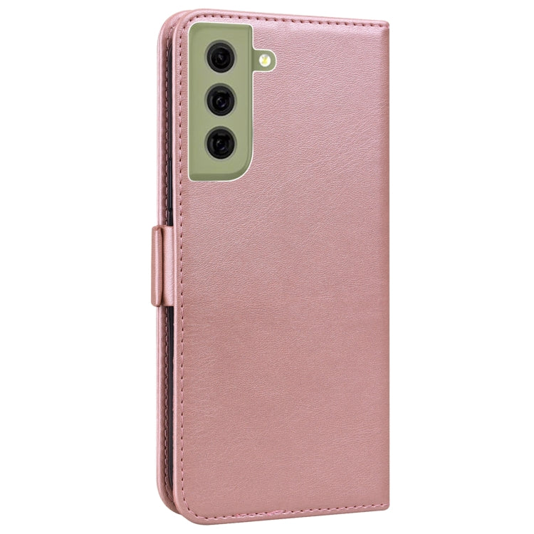 For Samsung Galaxy S21 FE 5G Embossed Cat Butterflies Pattern Horizontal Flip Leather Case with Card Slot & Holder & Wallet