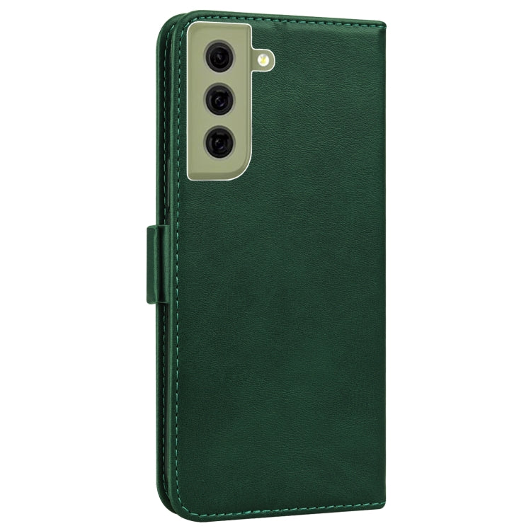 For Samsung Galaxy S21 FE 5G Embossed Cat Butterflies Pattern Horizontal Flip Leather Case with Card Slot & Holder & Wallet