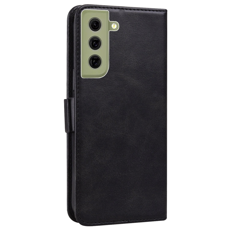 For Samsung Galaxy S21 FE 5G Embossed Cat Butterflies Pattern Horizontal Flip Leather Case with Card Slot & Holder & Wallet