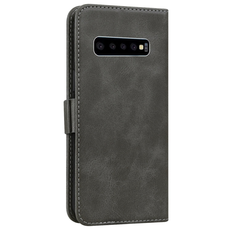 For Samsung Galaxy S10 Embossed Cat Butterflies Pattern Horizontal Flip Leather Case with Card Slot & Holder & Wallet