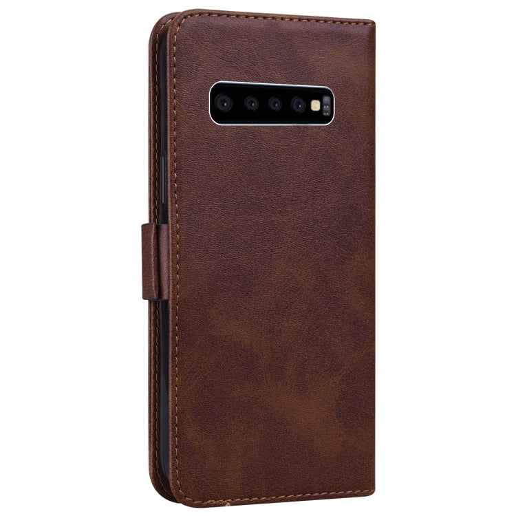 For Samsung Galaxy S10 Embossed Cat Butterflies Pattern Horizontal Flip Leather Case with Card Slot & Holder & Wallet