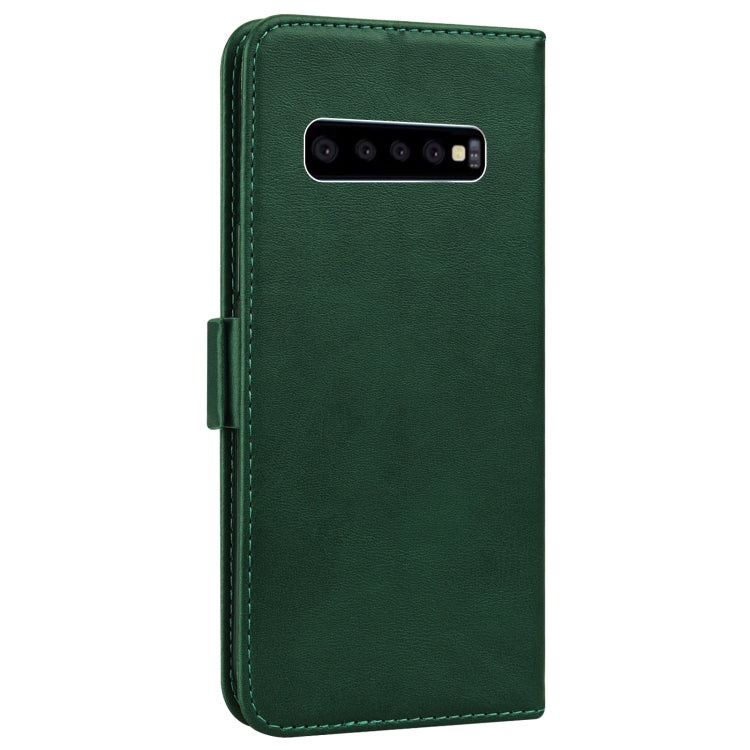 For Samsung Galaxy S10 Embossed Cat Butterflies Pattern Horizontal Flip Leather Case with Card Slot & Holder & Wallet