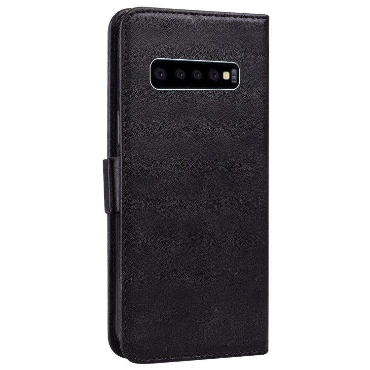For Samsung Galaxy S10 Embossed Cat Butterflies Pattern Horizontal Flip Leather Case with Card Slot & Holder & Wallet
