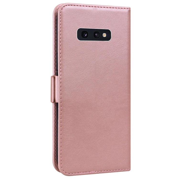 For Samsung Galaxy S10e Embossed Cat Butterflies Pattern Horizontal Flip Leather Case with Card Slot & Holder & Wallet