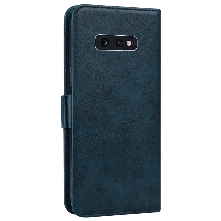 For Samsung Galaxy S10e Embossed Cat Butterflies Pattern Horizontal Flip Leather Case with Card Slot & Holder & Wallet