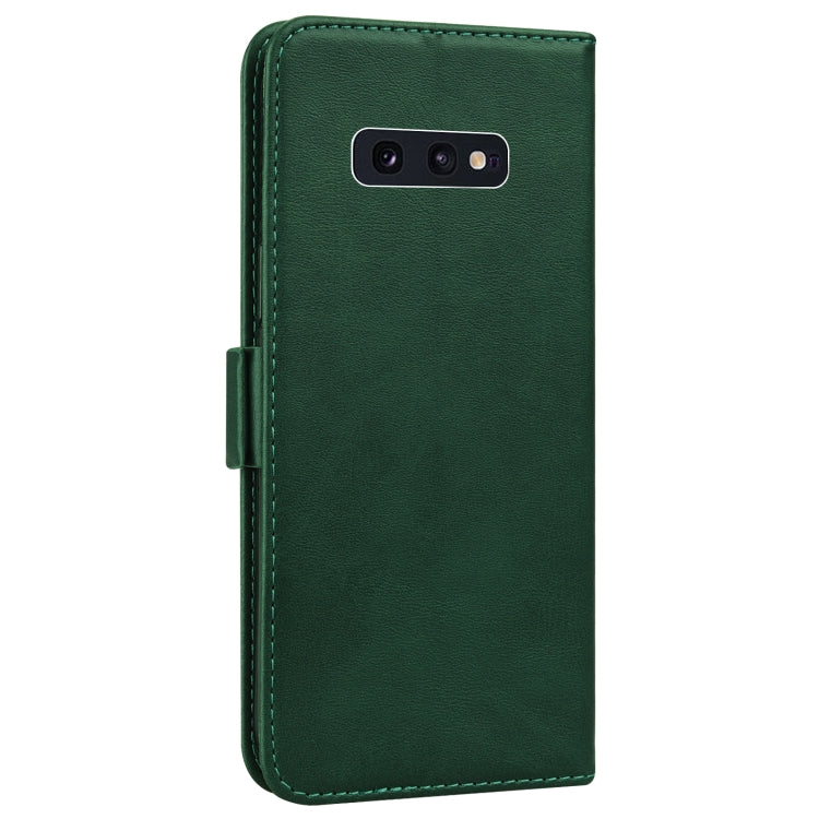 For Samsung Galaxy S10e Embossed Cat Butterflies Pattern Horizontal Flip Leather Case with Card Slot & Holder & Wallet