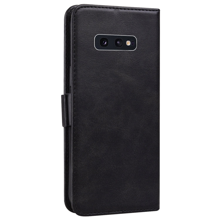 For Samsung Galaxy S10e Embossed Cat Butterflies Pattern Horizontal Flip Leather Case with Card Slot & Holder & Wallet