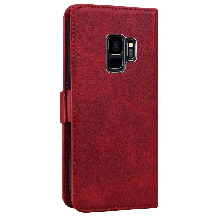 For Samsung Galaxy S9 Embossed Cat Butterflies Pattern Horizontal Flip Leather Case with Card Slot & Holder & Wallet