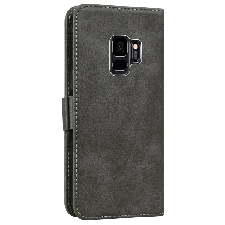 For Samsung Galaxy S9 Embossed Cat Butterflies Pattern Horizontal Flip Leather Case with Card Slot & Holder & Wallet
