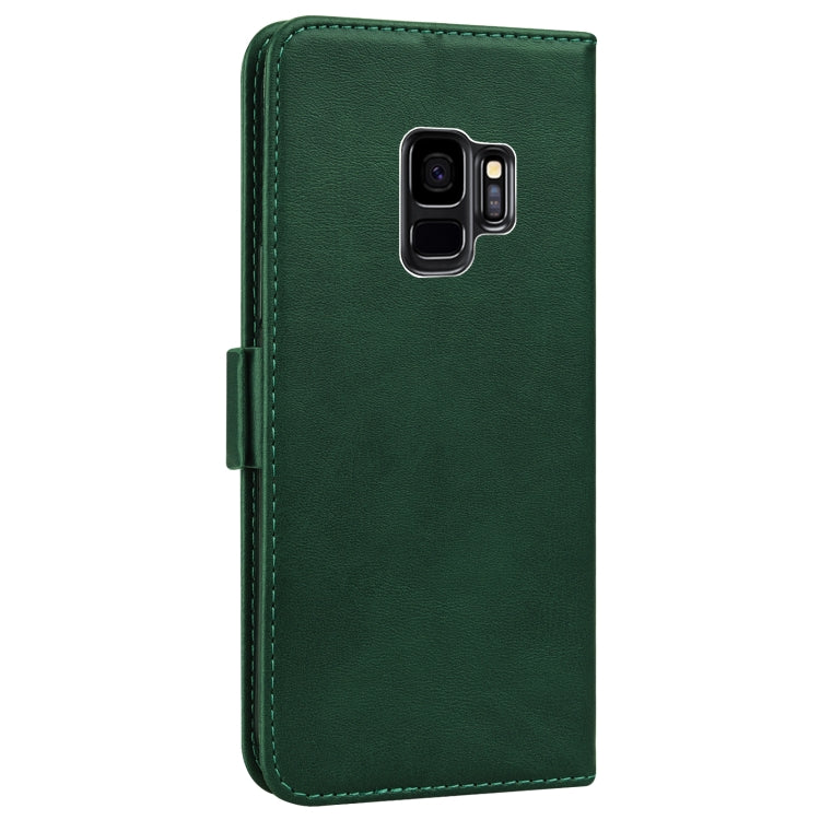 For Samsung Galaxy S9+ Embossed Cat Butterflies Pattern Horizontal Flip Leather Case with Card Slot & Holder & Wallet