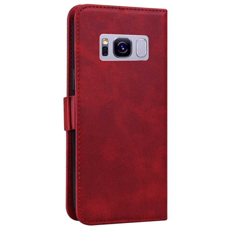 For Samsung Galaxy S8+ Embossed Cat Butterflies Pattern Horizontal Flip Leather Case with Card Slot & Holder & Wallet