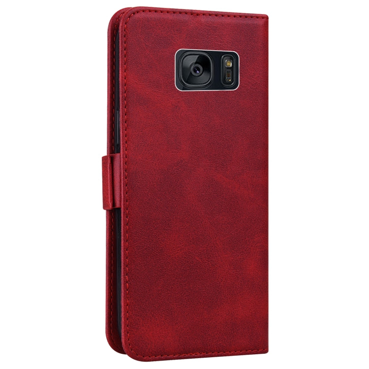 For Samsung Galaxy S7 edge Embossed Cat Butterflies Pattern Horizontal Flip Leather Case with Card Slot & Holder & Wallet