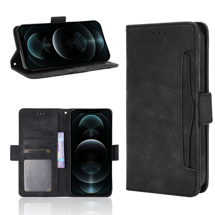 For iPhone 13 mini Skin Feel Calf Pattern Horizontal Flip Leather Case with Holder & Card Slots & Photo Frame