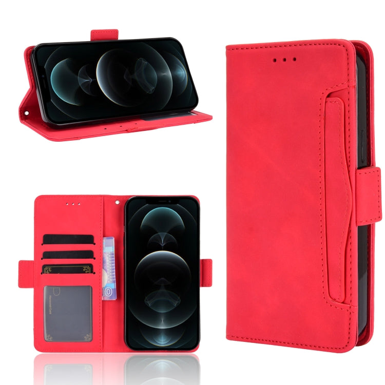 For iPhone 13 mini Skin Feel Calf Pattern Horizontal Flip Leather Case with Holder & Card Slots & Photo Frame