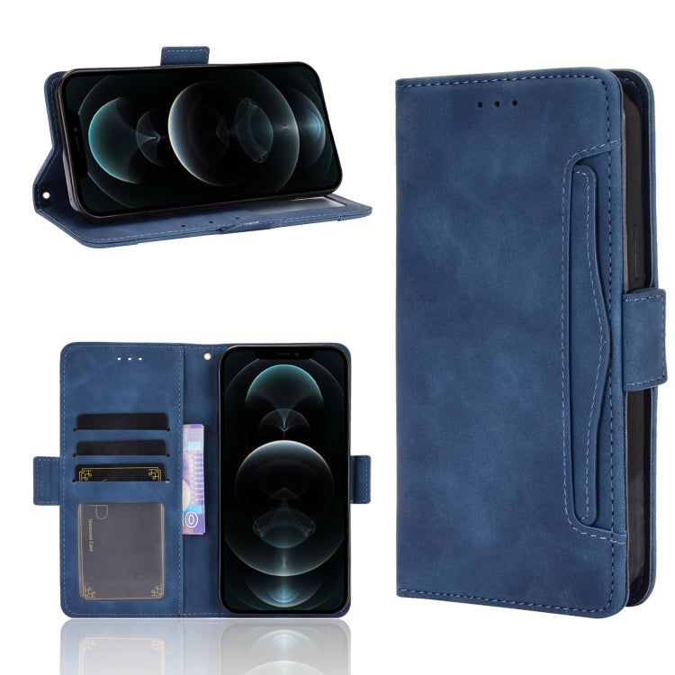 For iPhone 13 mini Skin Feel Calf Pattern Horizontal Flip Leather Case with Holder & Card Slots & Photo Frame