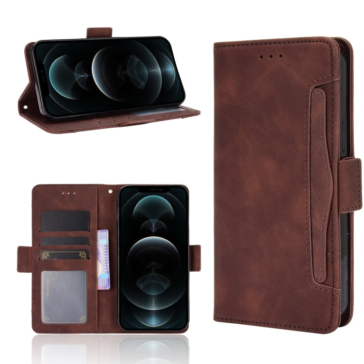 For iPhone 13 mini Skin Feel Calf Pattern Horizontal Flip Leather Case with Holder & Card Slots & Photo Frame