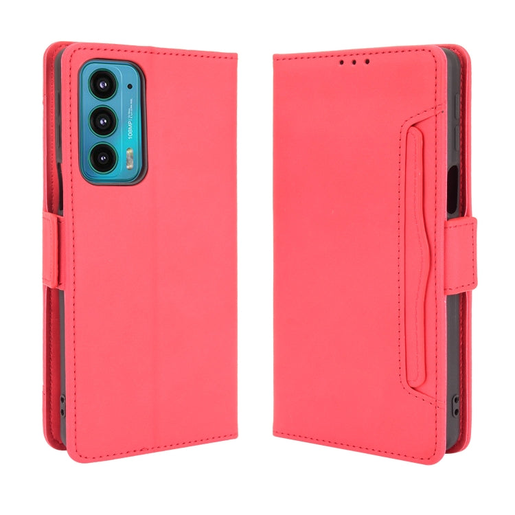 For Motorola Edge 20 Skin Feel Calf Pattern Horizontal Flip Leather Case with Holder & Card Slots & Photo Frame