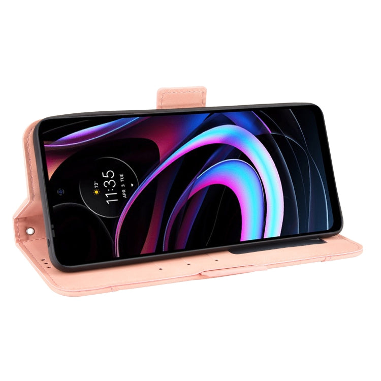 For Motorola Edge 2021 Skin Feel Calf Pattern Horizontal Flip Leather Case with Holder & Card Slots & Photo Frame