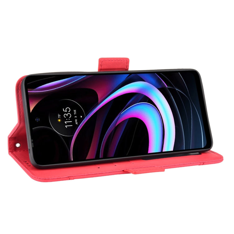 For Motorola Edge 2021 Skin Feel Calf Pattern Horizontal Flip Leather Case with Holder & Card Slots & Photo Frame