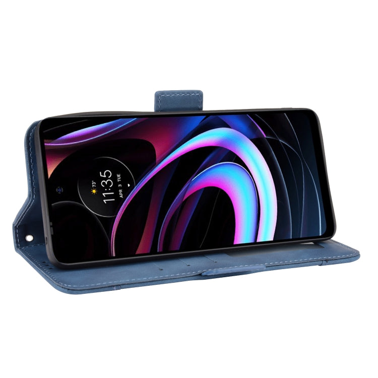 For Motorola Edge 2021 Skin Feel Calf Pattern Horizontal Flip Leather Case with Holder & Card Slots & Photo Frame