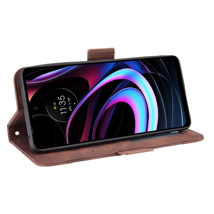 For Motorola Edge 2021 Skin Feel Calf Pattern Horizontal Flip Leather Case with Holder & Card Slots & Photo Frame