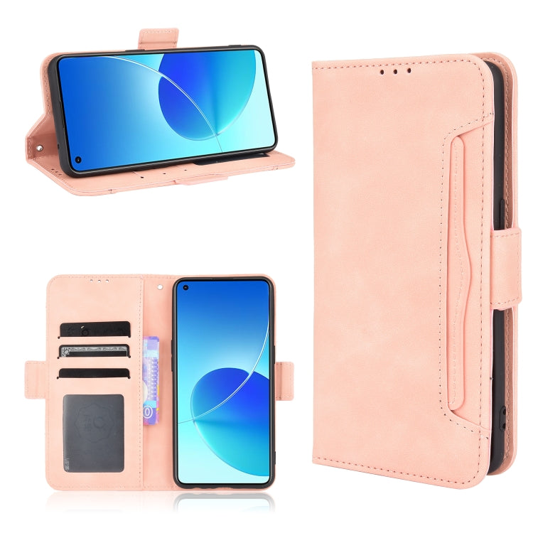 For OPPO Reno6 4G Skin Feel Calf Pattern Horizontal Flip Leather Case with Holder & Card Slots & Photo Frame