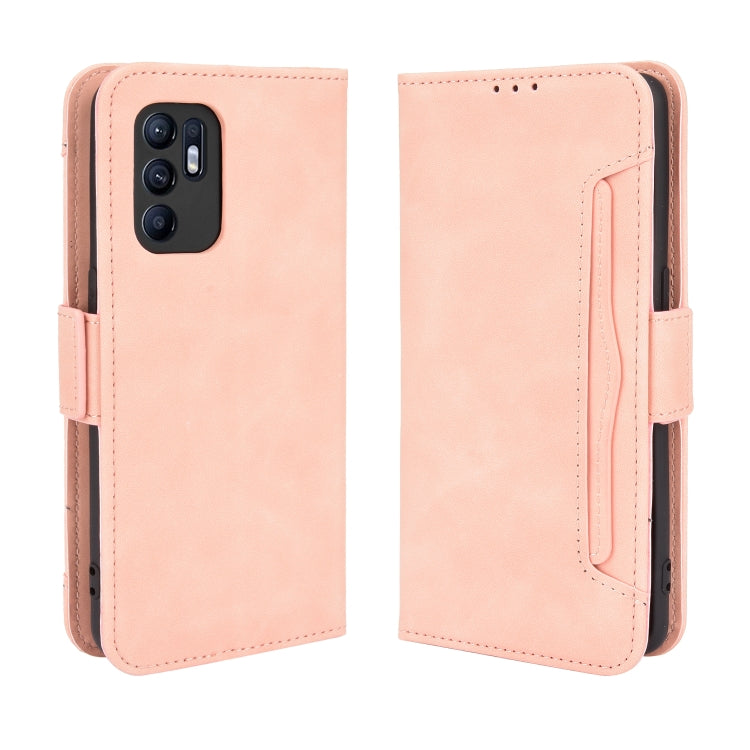 For OPPO Reno6 4G Skin Feel Calf Pattern Horizontal Flip Leather Case with Holder & Card Slots & Photo Frame