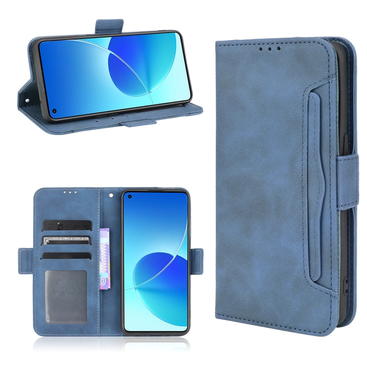 For OPPO Reno6 4G Skin Feel Calf Pattern Horizontal Flip Leather Case with Holder & Card Slots & Photo Frame
