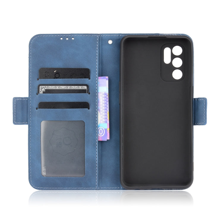 For OPPO Reno6 4G Skin Feel Calf Pattern Horizontal Flip Leather Case with Holder & Card Slots & Photo Frame