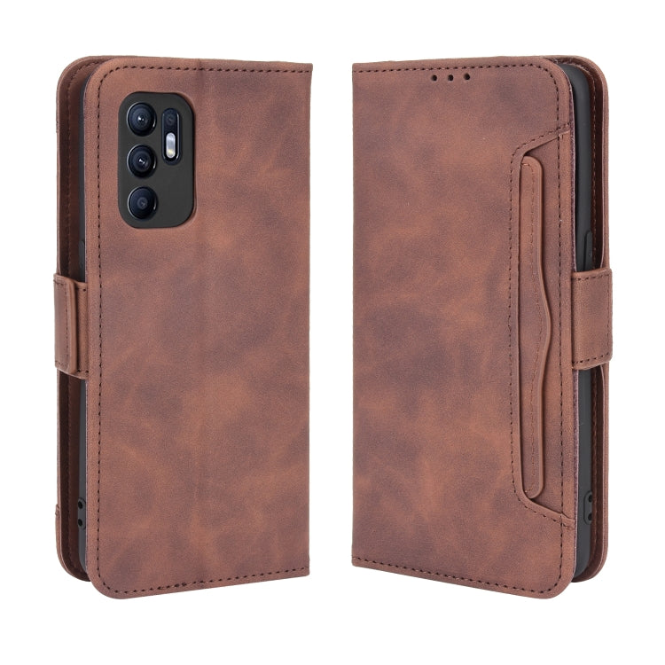 For OPPO Reno6 4G Skin Feel Calf Pattern Horizontal Flip Leather Case with Holder & Card Slots & Photo Frame