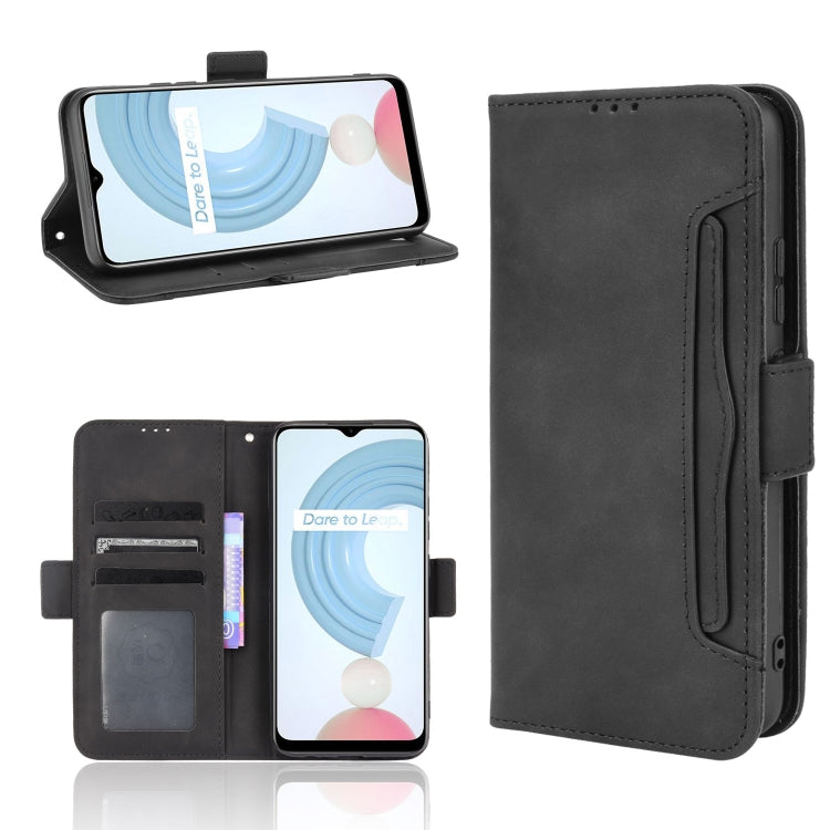 For OPPO Realme C21Y Skin Feel Calf Pattern Horizontal Flip Leather Case with Holder & Card Slots & Photo Frame