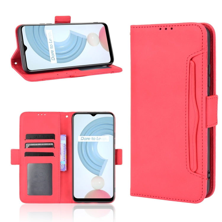 For OPPO Realme C21Y Skin Feel Calf Pattern Horizontal Flip Leather Case with Holder & Card Slots & Photo Frame