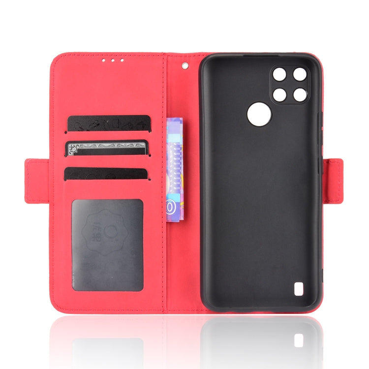 For OPPO Realme C21Y Skin Feel Calf Pattern Horizontal Flip Leather Case with Holder & Card Slots & Photo Frame